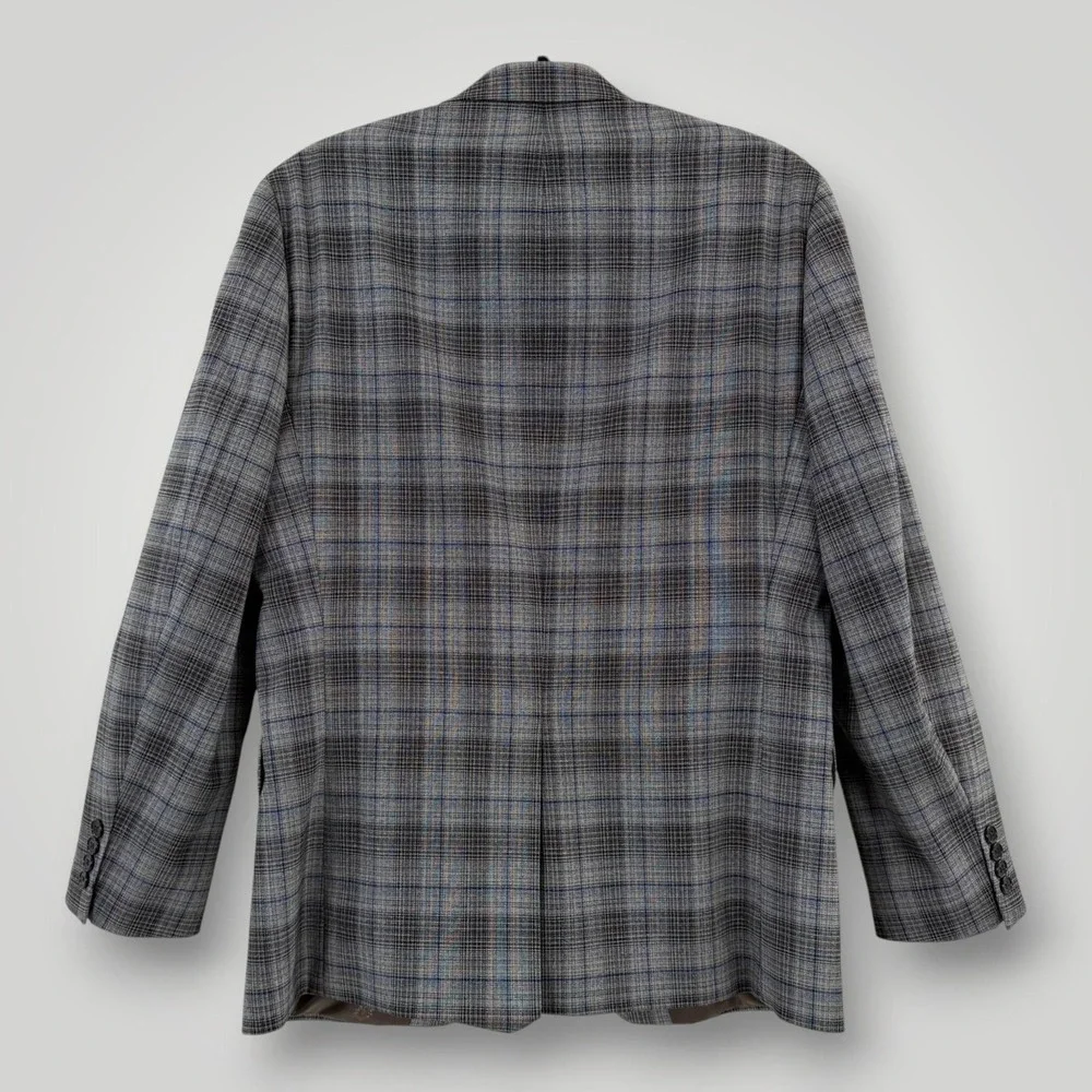 Lauren Ralph Lauren Sport Coat‎ Mens 38R Gray Plaid Blazer Classic Tailored